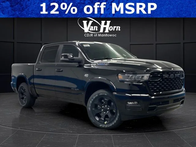 New 2026 Diamond Black Crystal Pearl-Coat Exterior Paint RAM Big Horn/Lone Star image 1