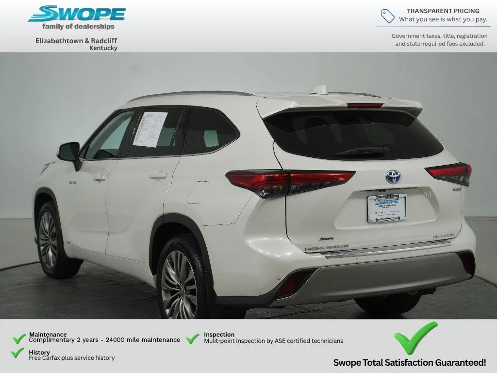 Used 2021 Blizzard Pearl Toyota Hybrid Platinum image 5