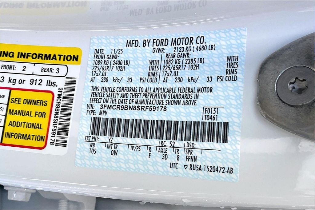 New 2025 Ford Bronco Sport Big Bend 4D Sport Utility