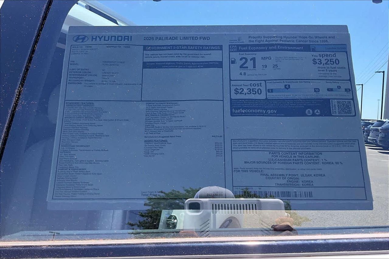 New 2026 Creamy White Pearl Hyundai Limited image 22
