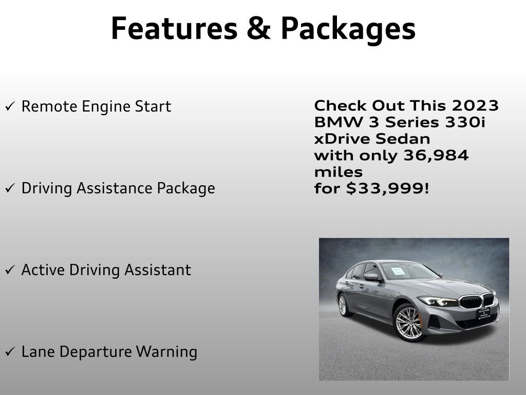 Used 2023 Gray Metallic BMW 330i xDrive image 8