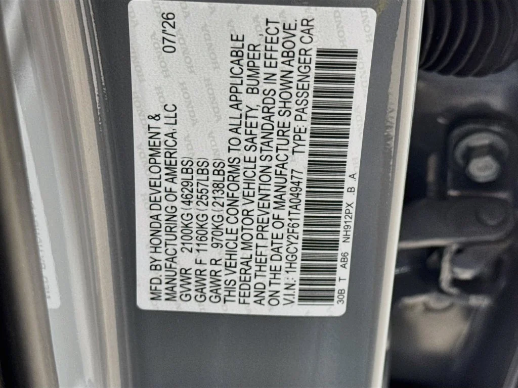 New 2026 Urban Gray Pearl Honda EX-L image 40