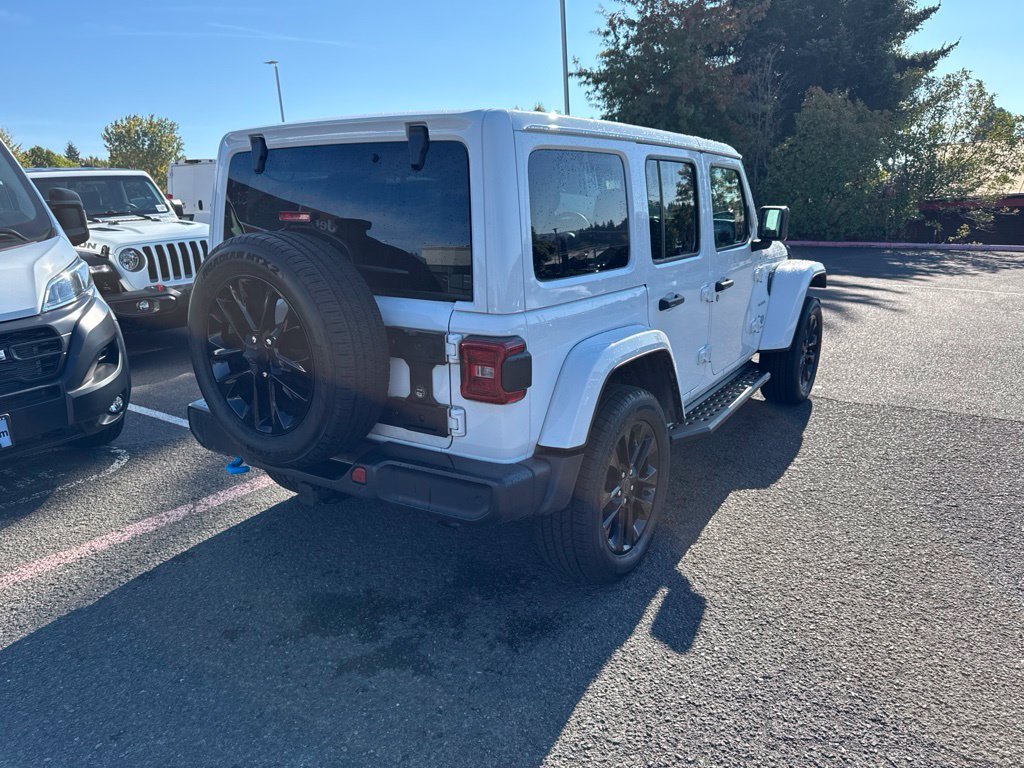 Used 2024 Bright White Clearcoat Jeep Sahara 4xe image 8