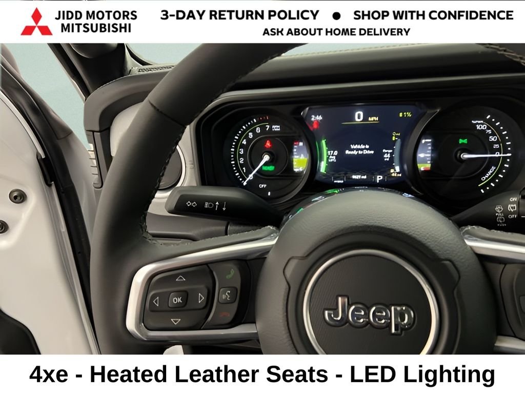 Used 2025 Bright White Clearcoat Jeep Sahara 4xe image 20