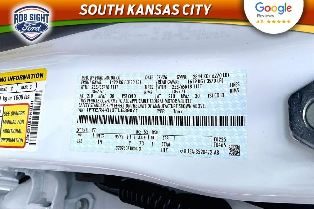 New 2026 Oxford White Ford Lariat® image 8