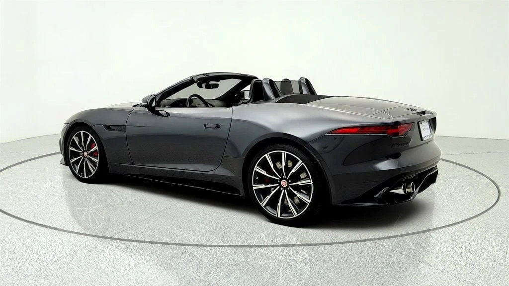 Used 2023 Carpathian Grey Premium Metallic Jaguar R Convertible AWD w/ Extended Leather & Black Calipers image 7