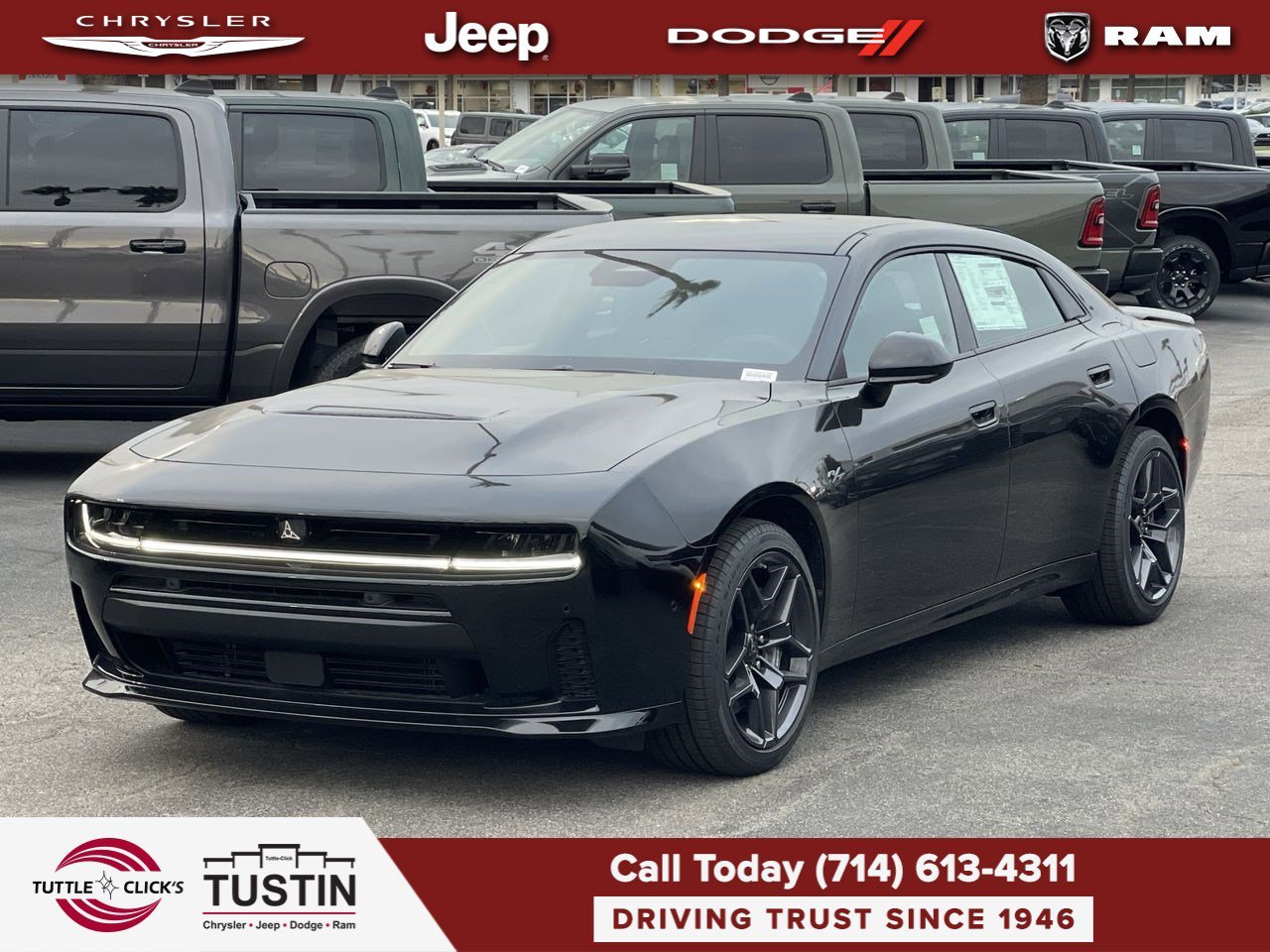 New 2026 Diamond Black Crystal Pearlcoat Dodge R/T Plus image 3