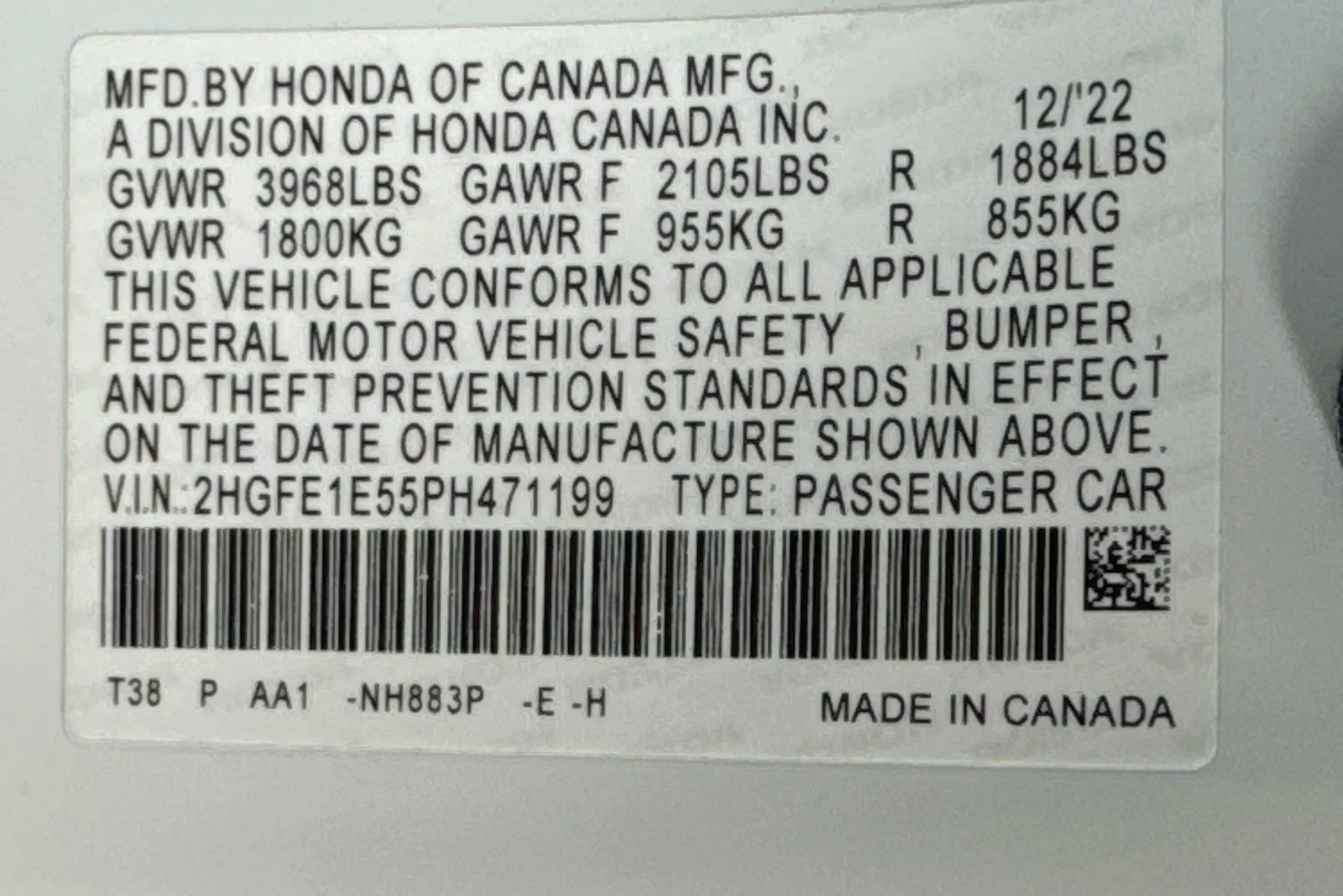 Used 2023 Platinum White Pearl Honda  image 29