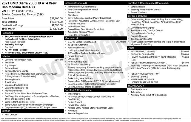 2021 GMC Sierra 4WD Crew Cab Standard Box AT4's photo