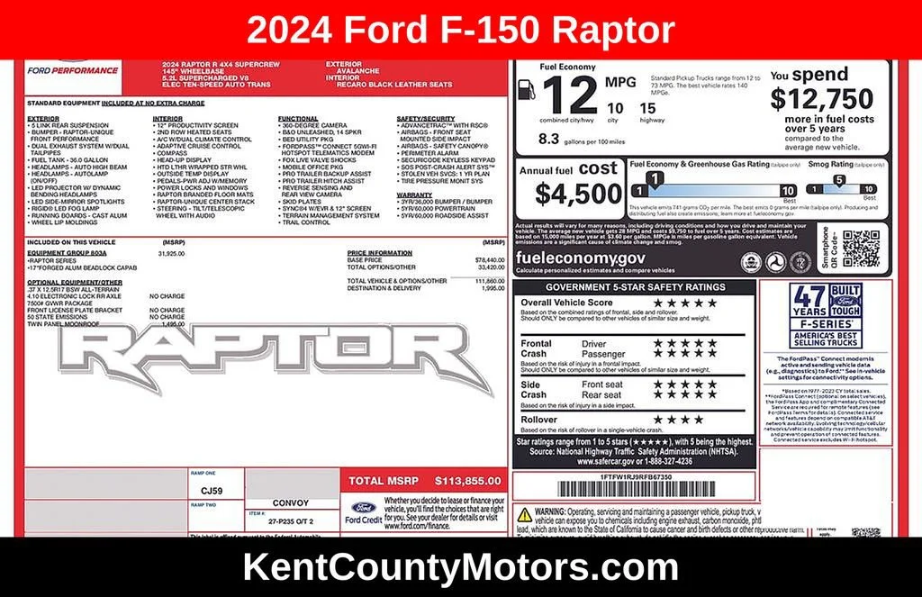 2024 Ford F-150 Raptor 4x4 SuperCrew 5-1/2 Box's photo