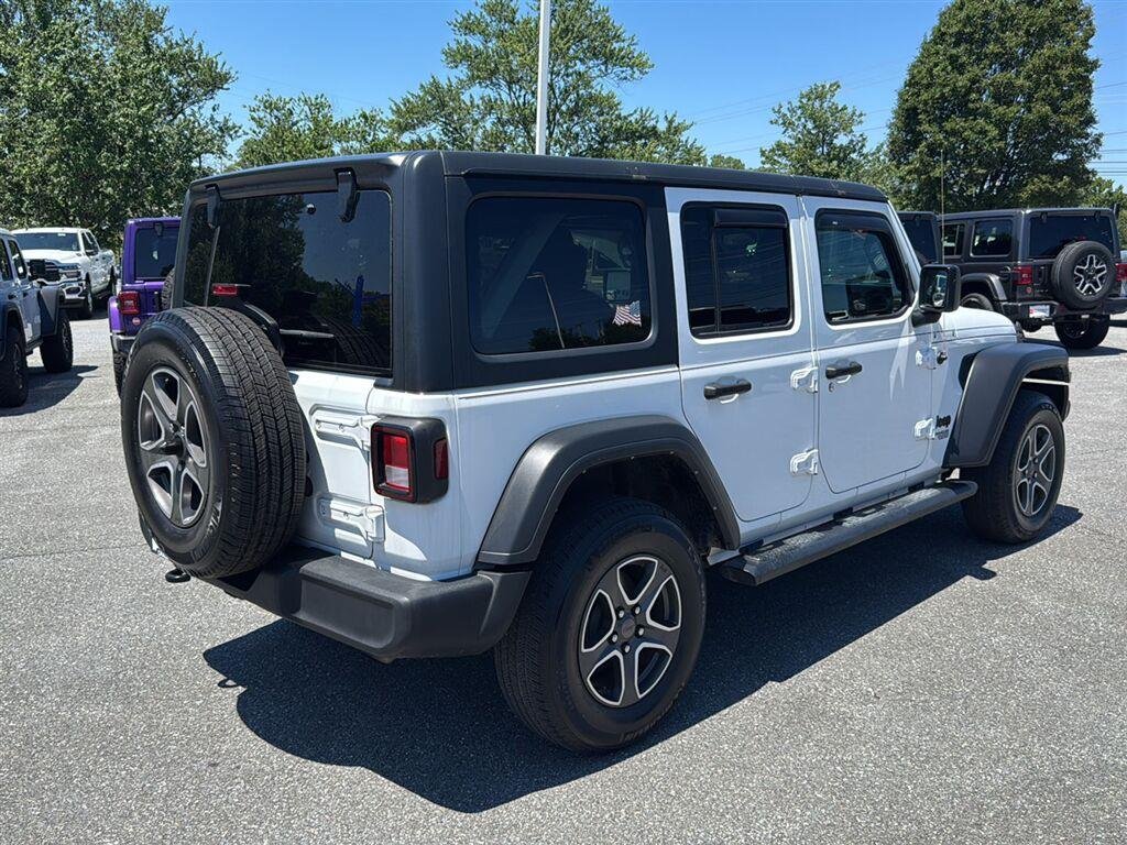 Used 2021 Bright White Clearcoat Jeep Unlimited Sport S image 5