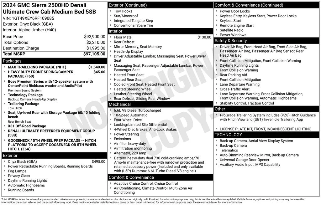 Used 2024 Black GMC Denali Ultimate image 6