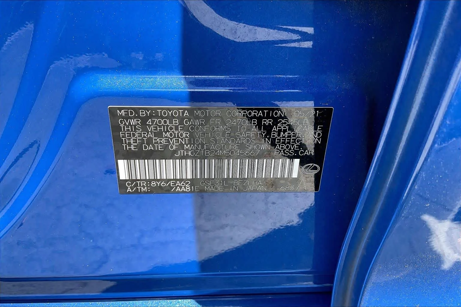 Used 2021 Grecian Water Lexus F SPORT image 30