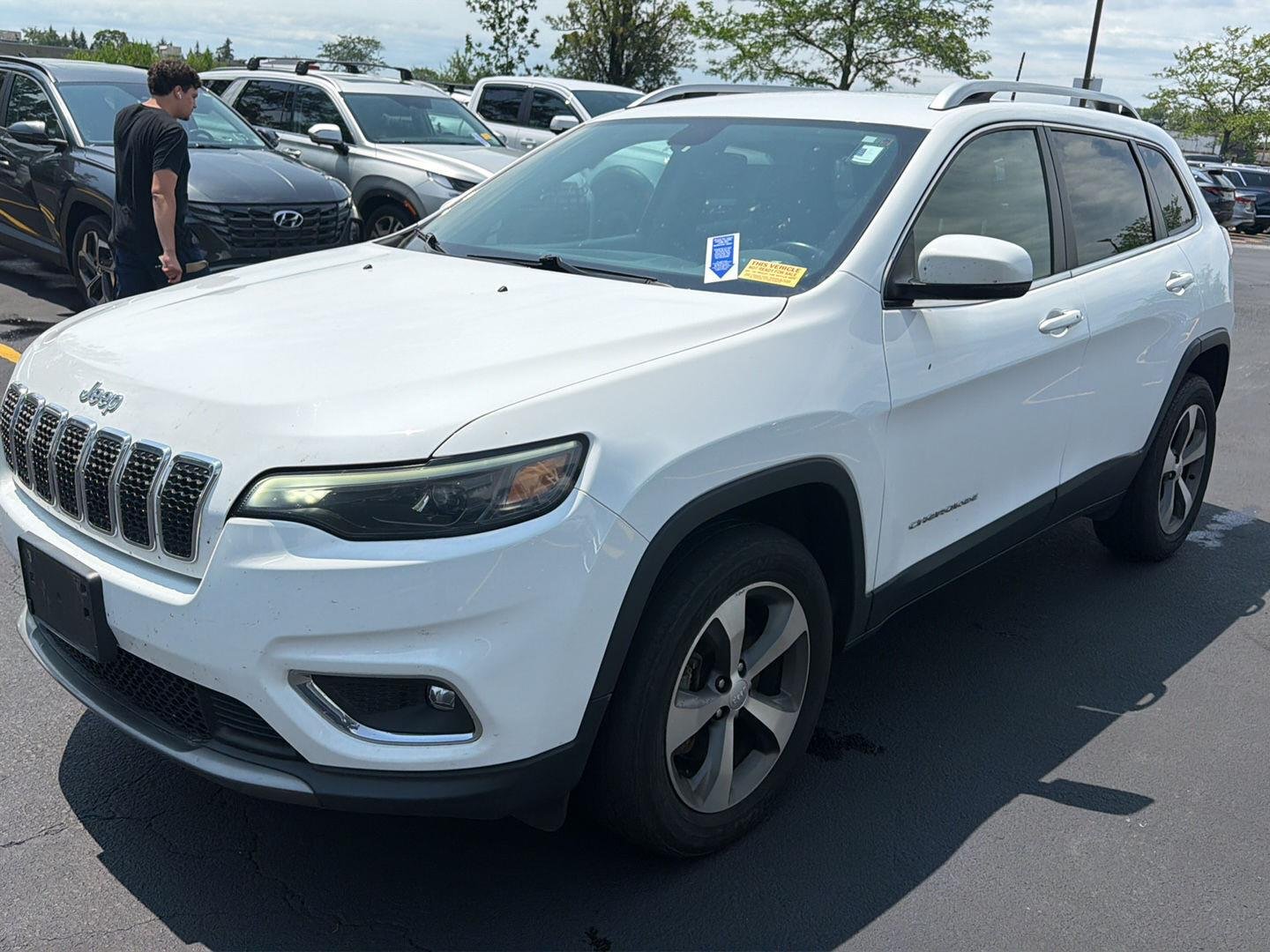 Used 2020 Bright White Clearcoat Jeep Limited image 3