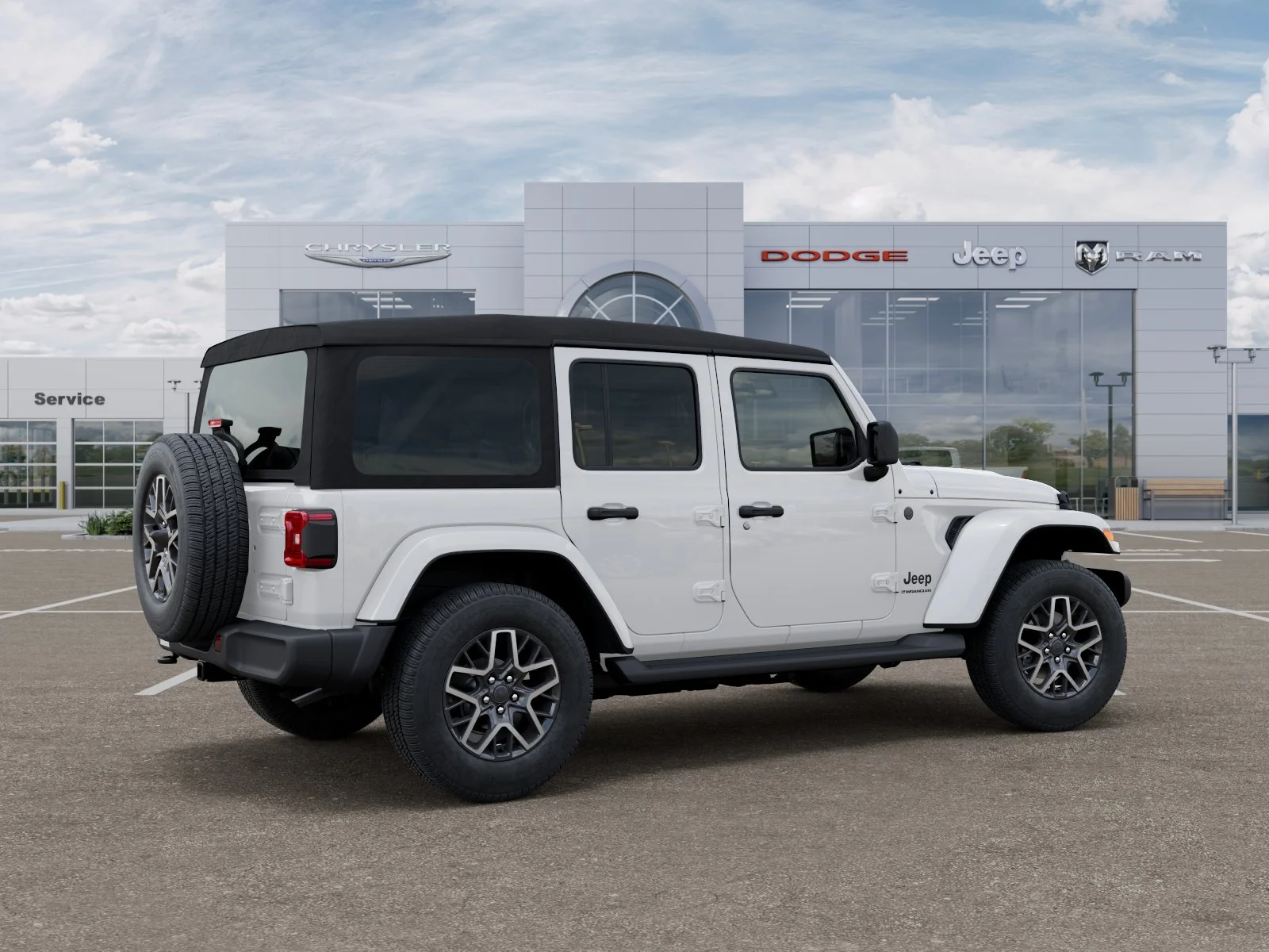 New 2026 Bright White Clear-Coat Exterior Paint Jeep Sahara image 57