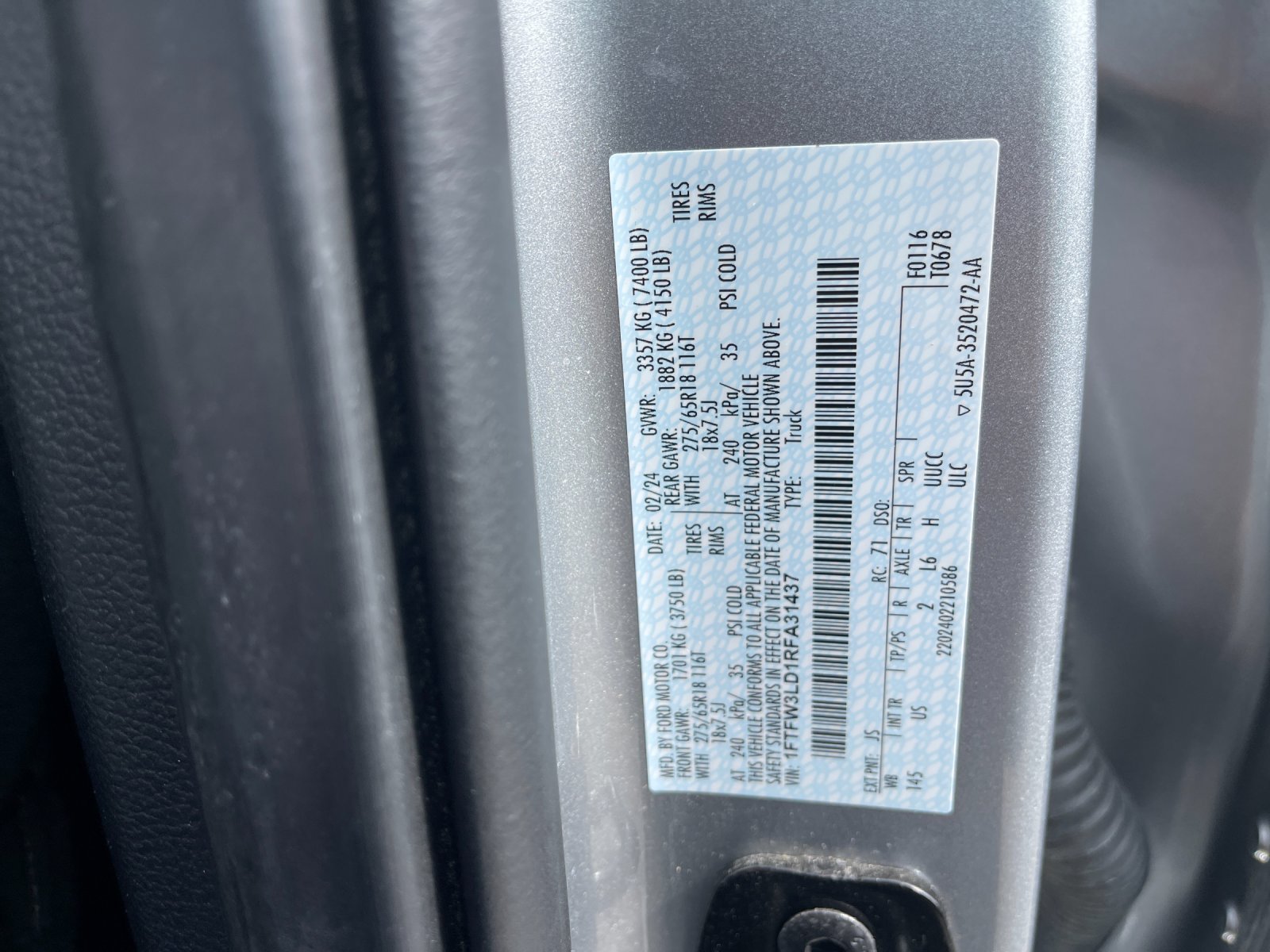 Used 2024 Silver Metallic Ford XLT image 32