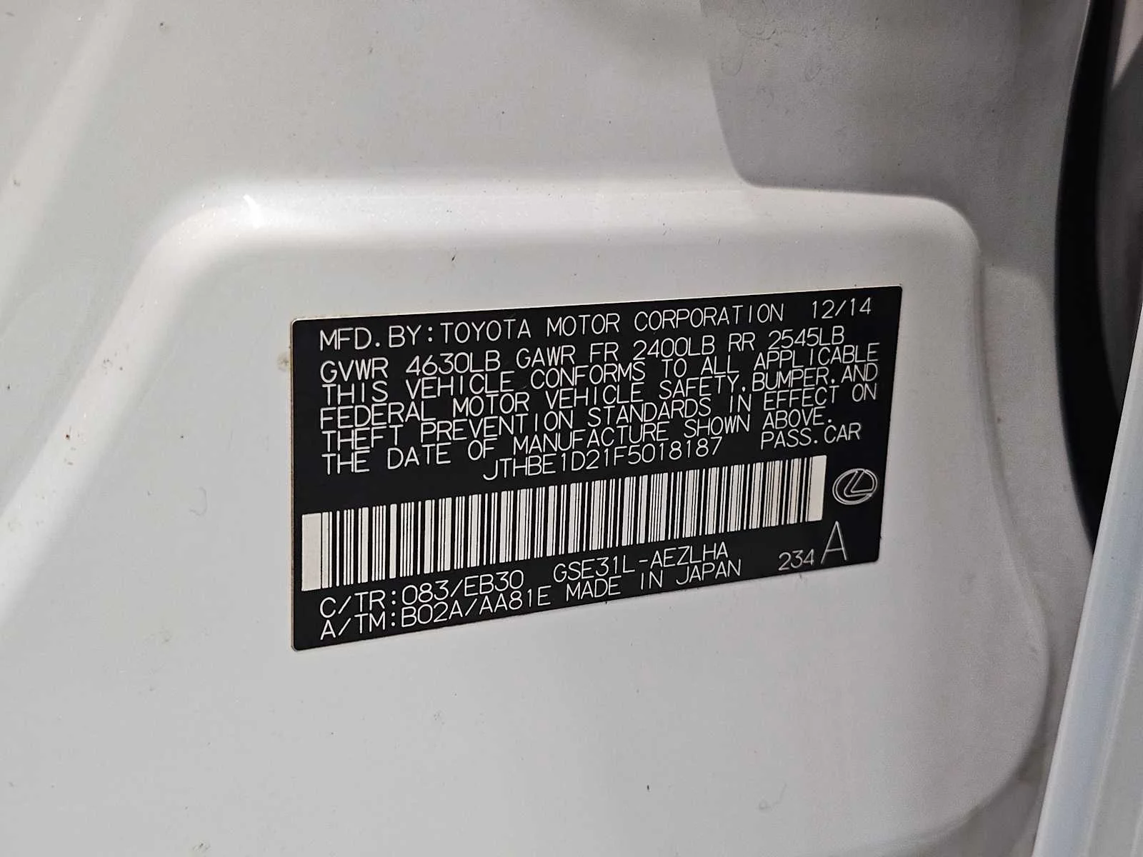 Used 2015 Ultra White Lexus 350 image 31