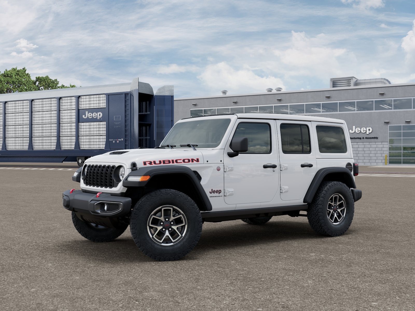 New 2026 Bright White Clear-Coat Exterior Paint Jeep Rubicon image 2