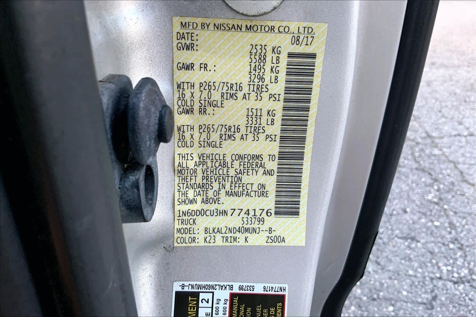 Used 2017 Brilliant Silver Nissan Desert Runner image 28