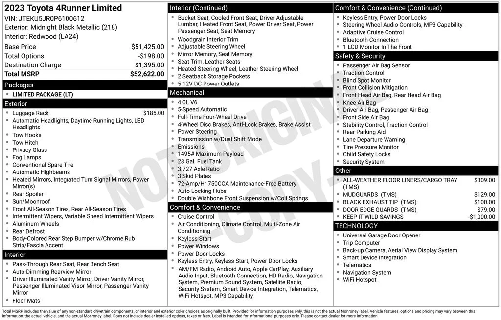 Used 2023 Black Toyota Limited image 6