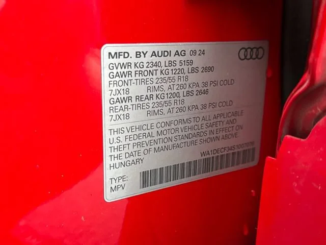 Used 2025 Progressive Red Metallic Audi S line Premium image 17