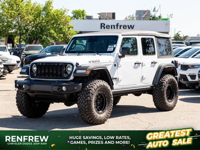 2026 Jeep Wrangler Willys* 4 Door 4x4, 3.5 Inch Lift, 37 Inch Tires