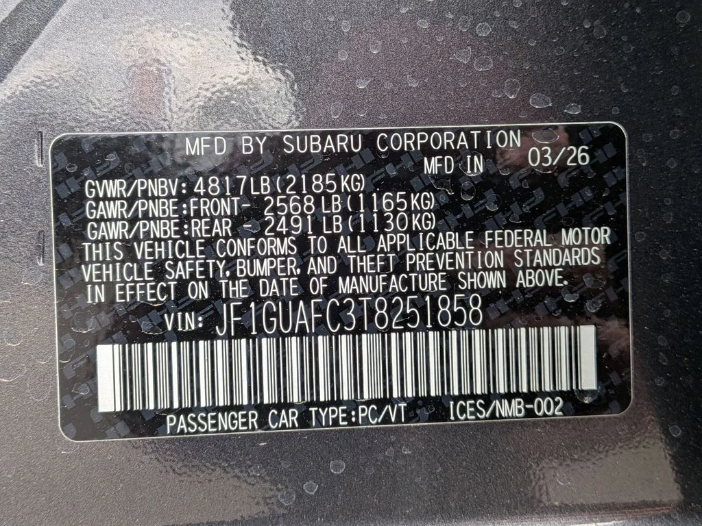 New 2026 MAGNETITE GRAY METALLIC Subaru Sport image 25