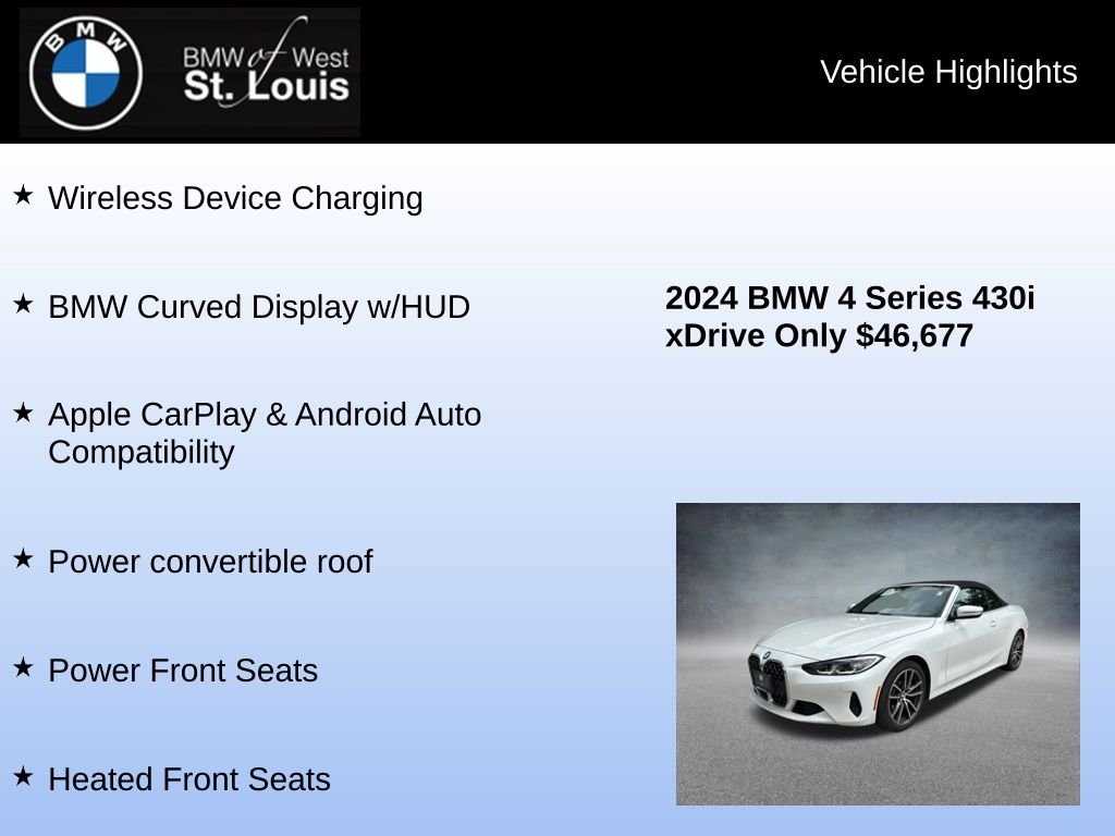 Used 2024 White BMW 430i xDrive image 23