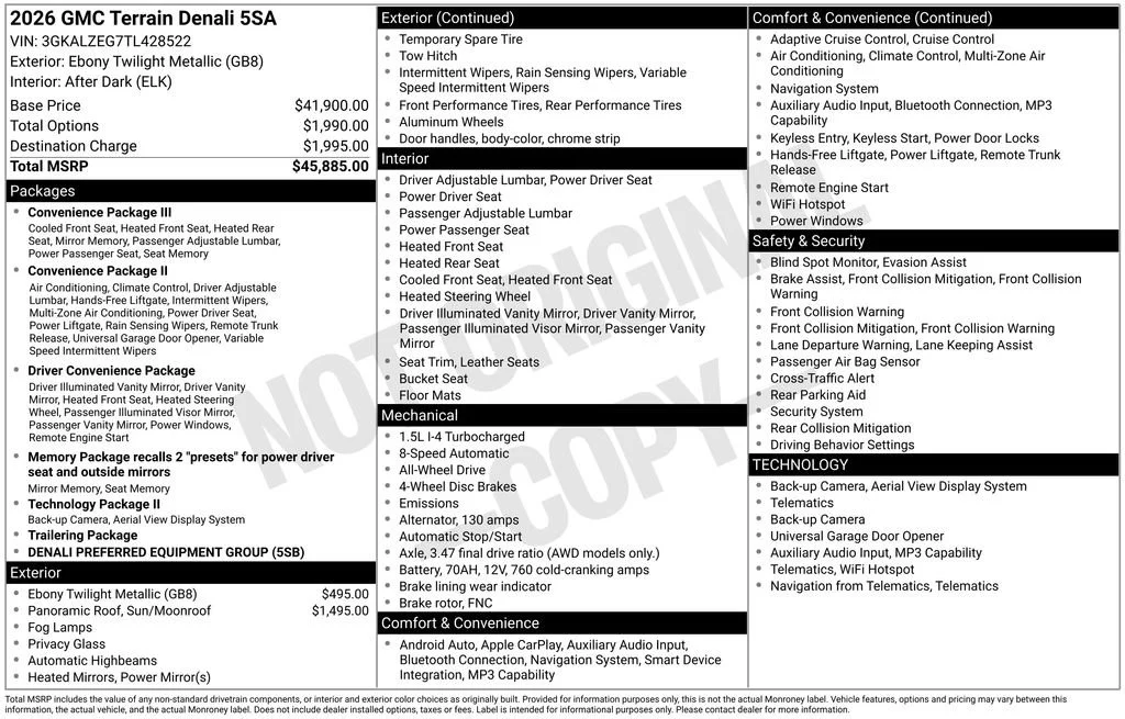 2026 GMC Terrain Denali - Photo 46