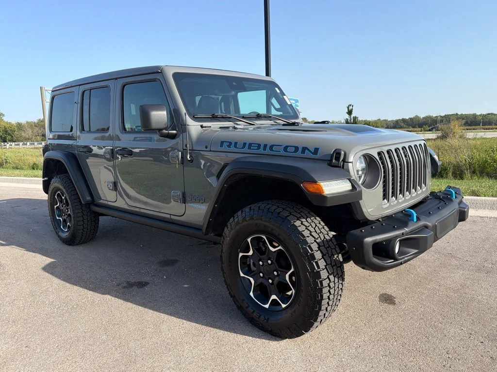 Used 2022 Gray Jeep Unlimited Rubicon 4xe image 8