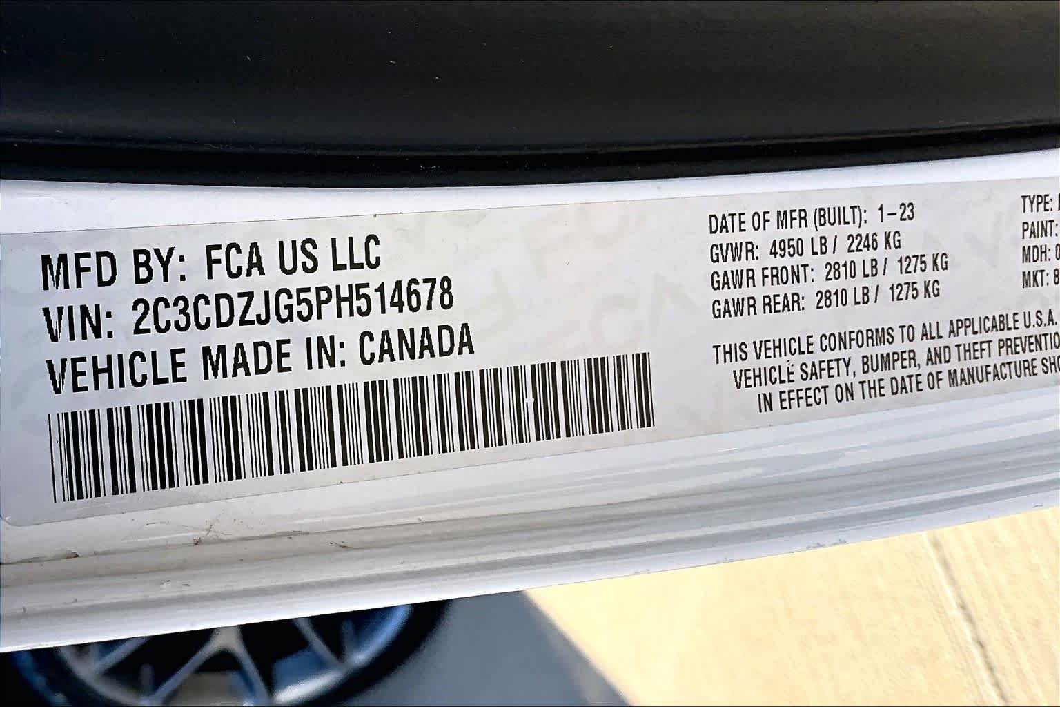 Used 2023 White Knuckle Clearcoat Dodge GT image 30