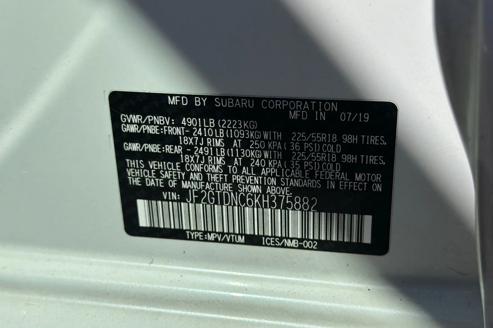 Used 2019 White Subaru Hybrid image 44