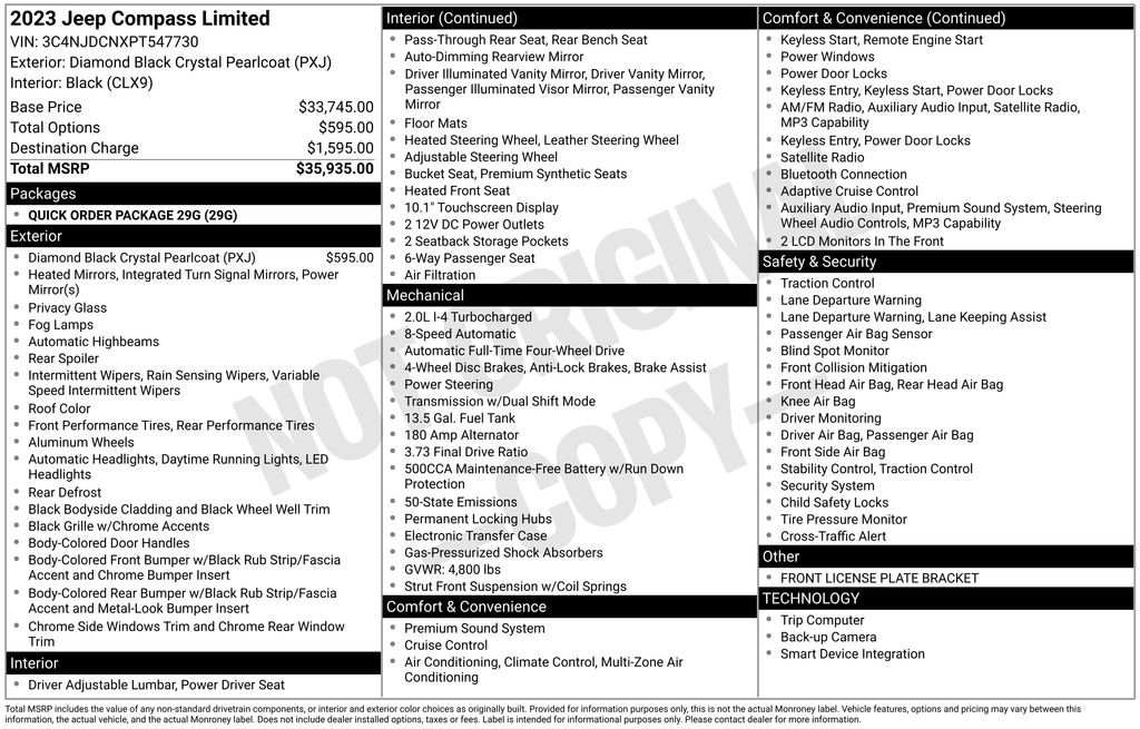 Used 2023 Black Jeep Limited image 32
