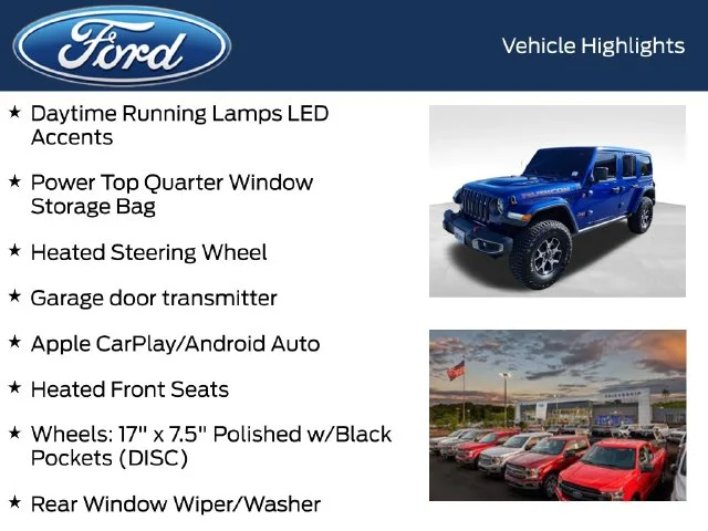 Used 2019 Blue Jeep Unlimited Rubicon image 13