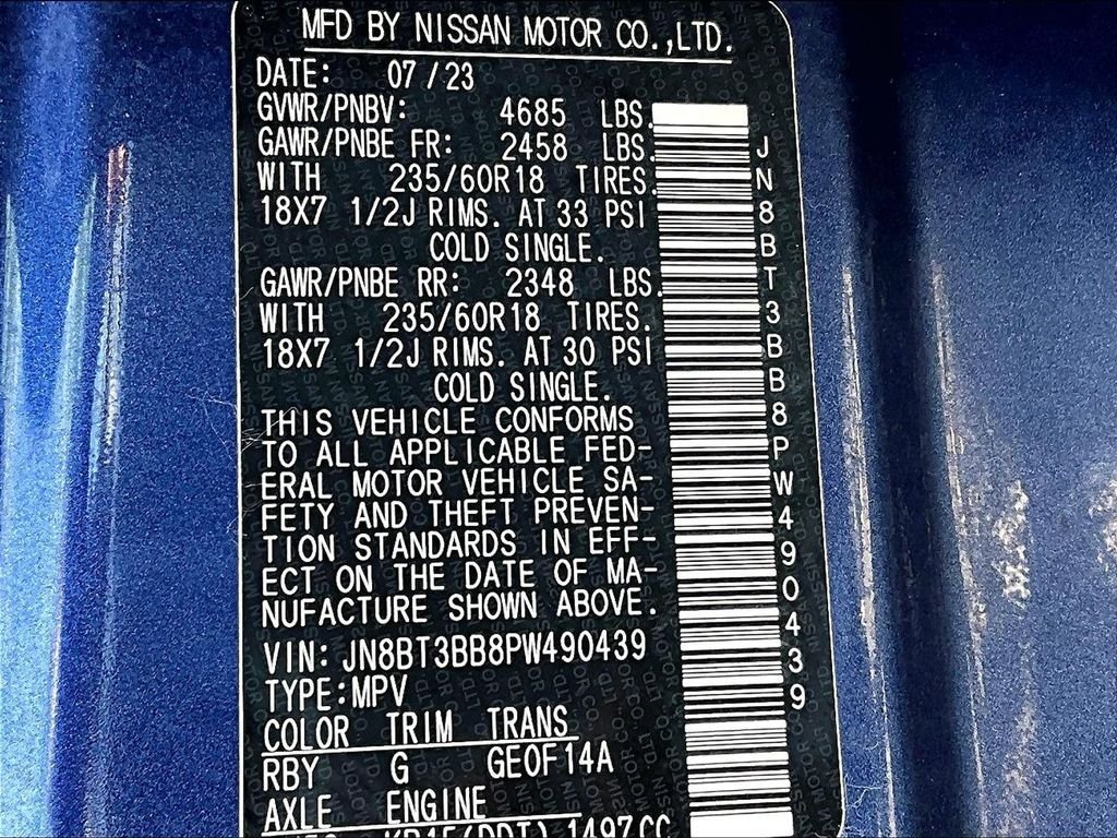 Used 2023 Blue Nissan SV image 34