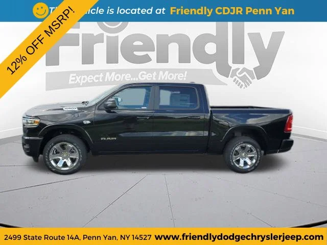 New 2026 Diamond Black Crystal Pearl-Coat Exterior Paint RAM Big Horn/Lone Star image 2