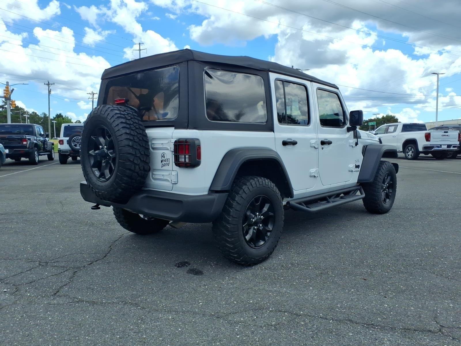 Used 2022 Bright White Clearcoat Jeep Unlimited Willys Sport image 2