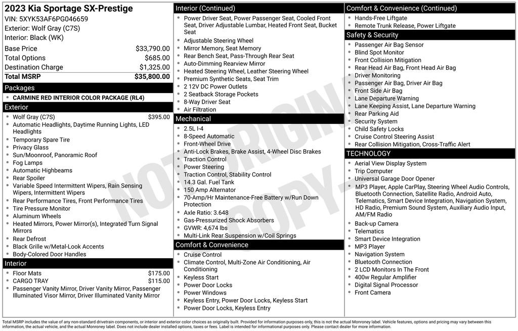 Used 2023 Gray Kia SX-Prestige image 4