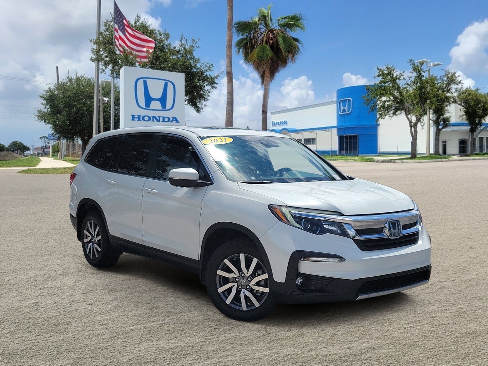 Used 2021 Platinum White Honda EX-L image 1