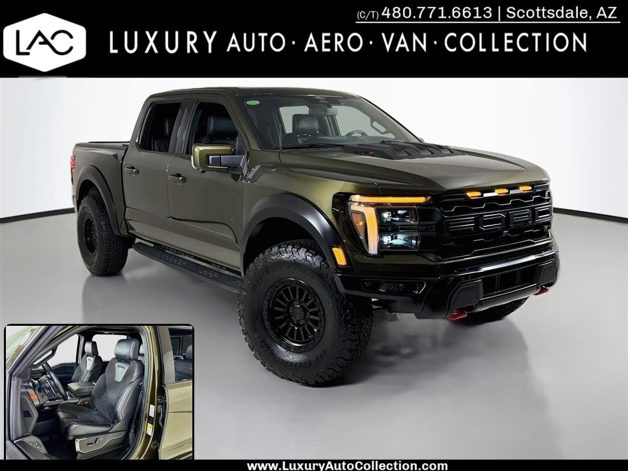 Used 2024 Shelter Green Ford Raptor R image 1