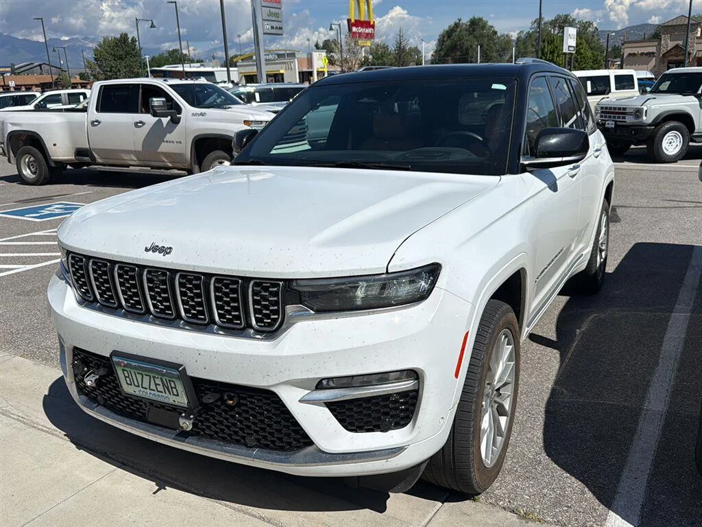 Used 2024 Bright White Clearcoat Jeep Summit image 1
