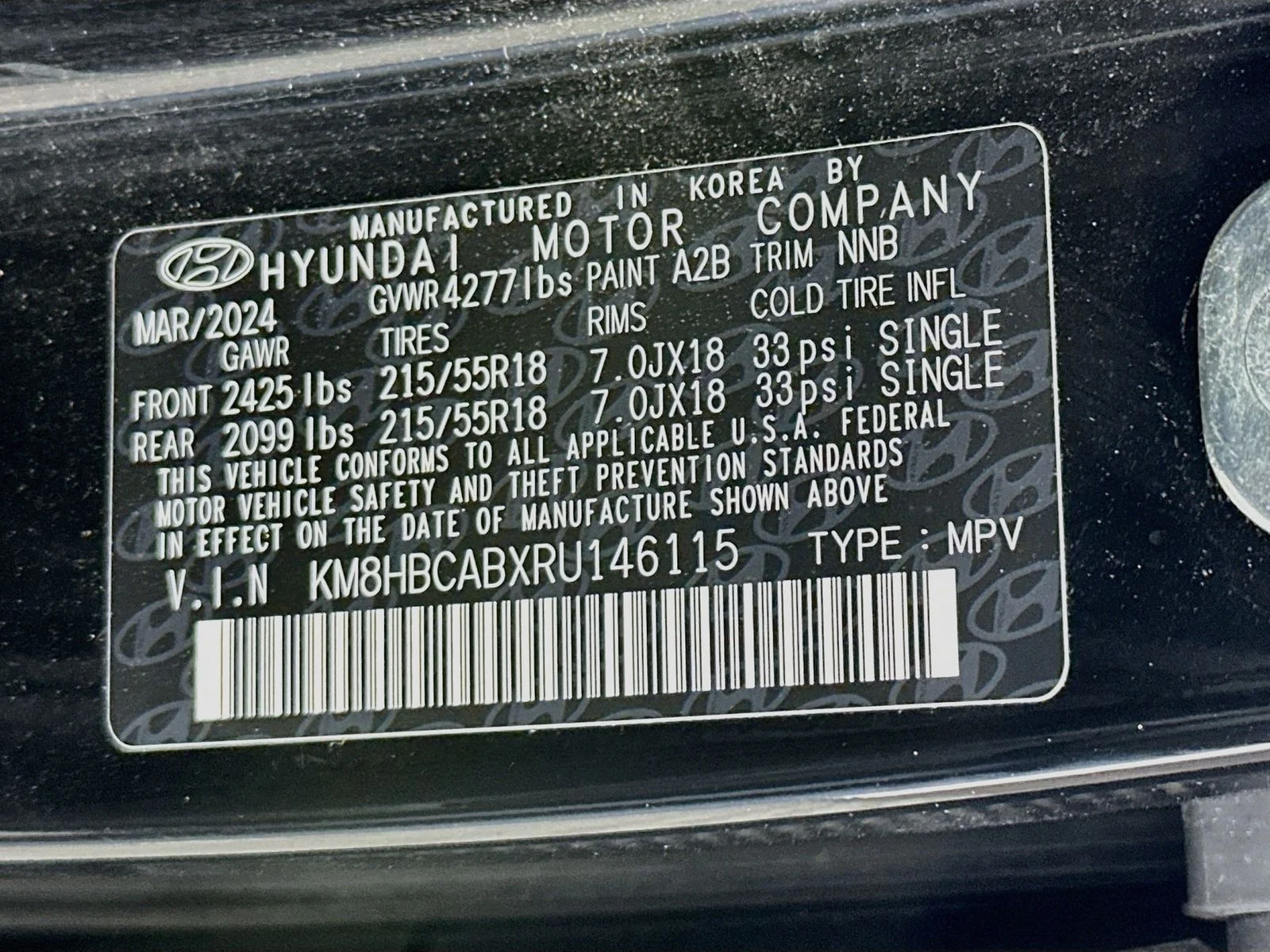 Used 2024 Abyss Black Pearl Hyundai SEL image 32