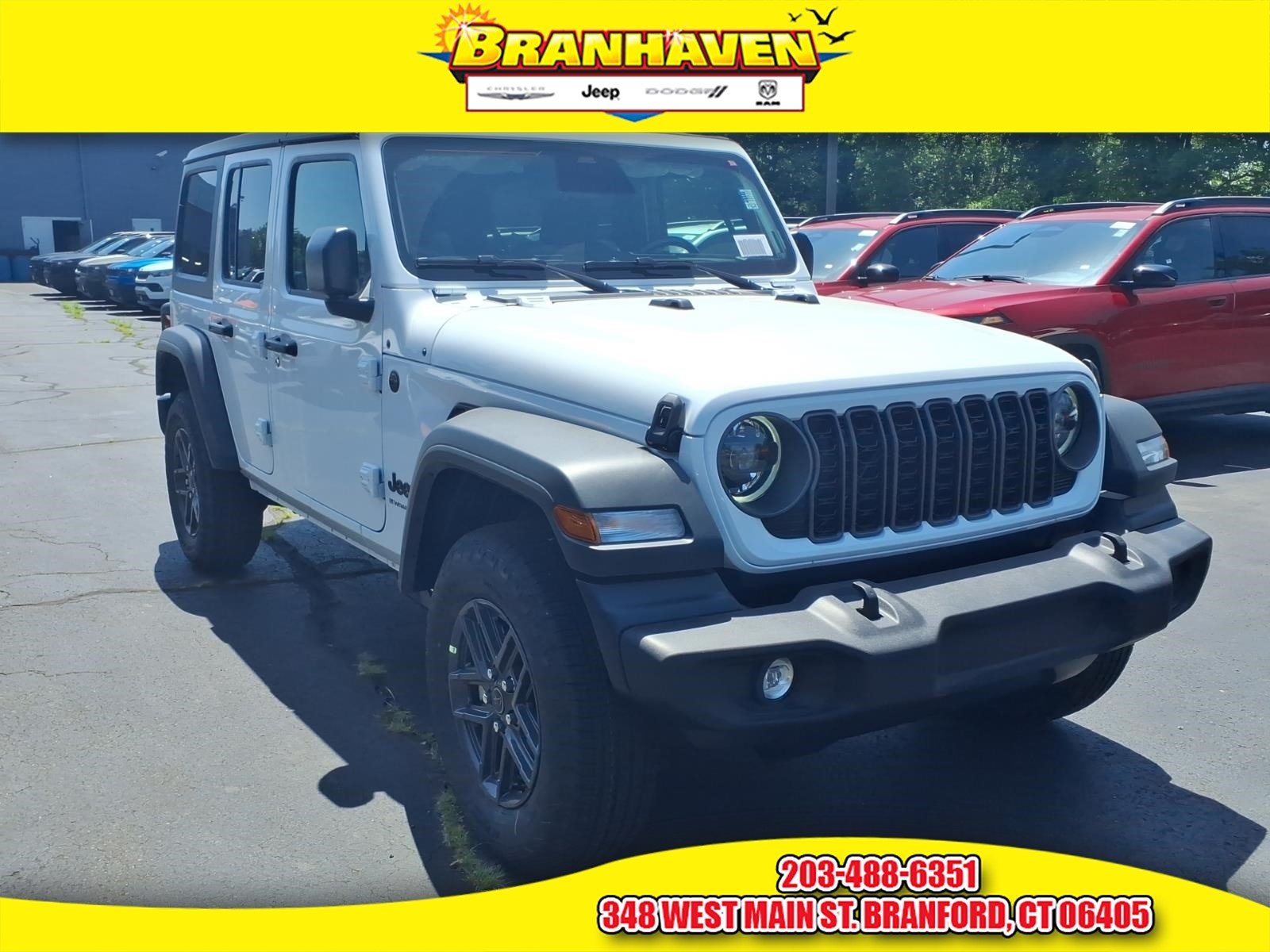 New 2026 Bright White Clear-Coat Exterior Paint Jeep Sport S image 1
