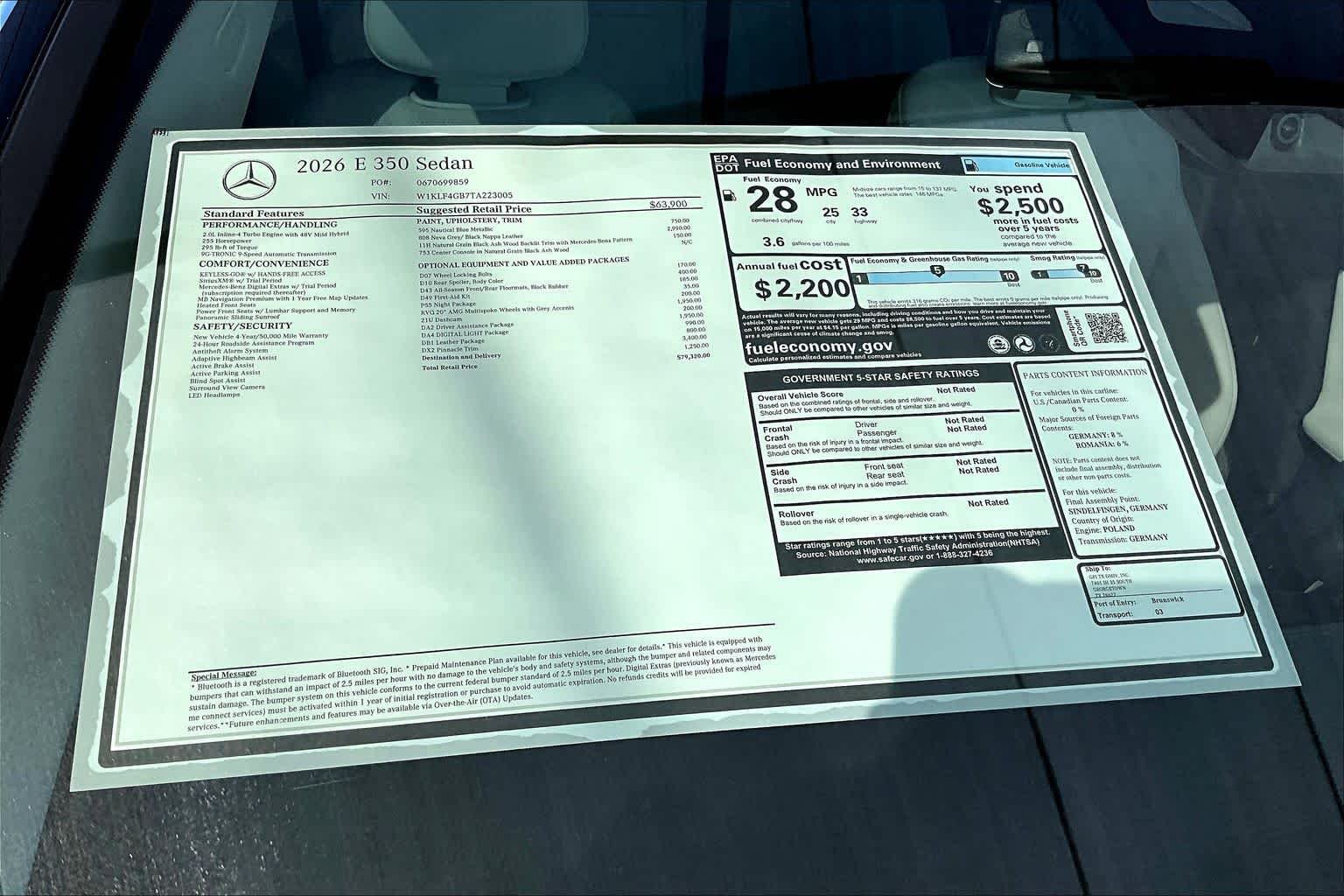 New 2026 Nautical Blue Metallic Mercedes-Benz E 350 image 22