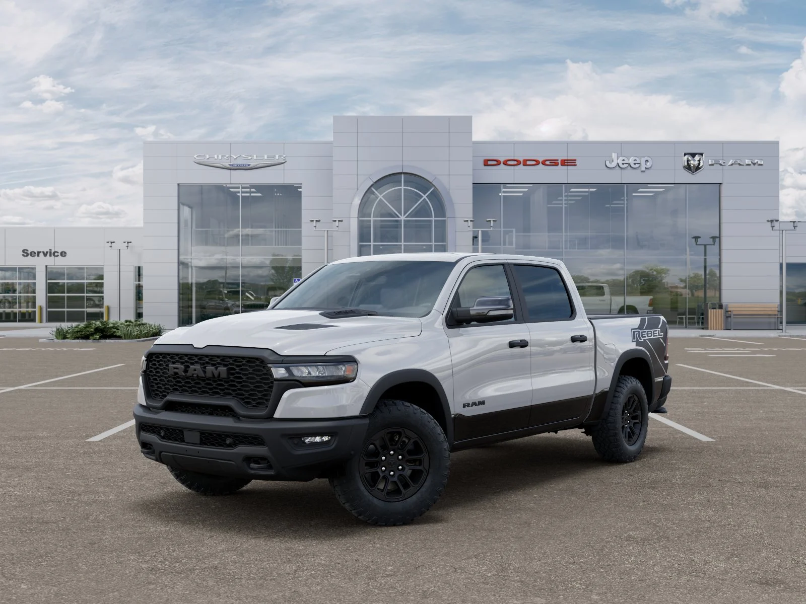 New 2026 Bright White Clear-Coat Exterior Paint RAM Rebel image 35