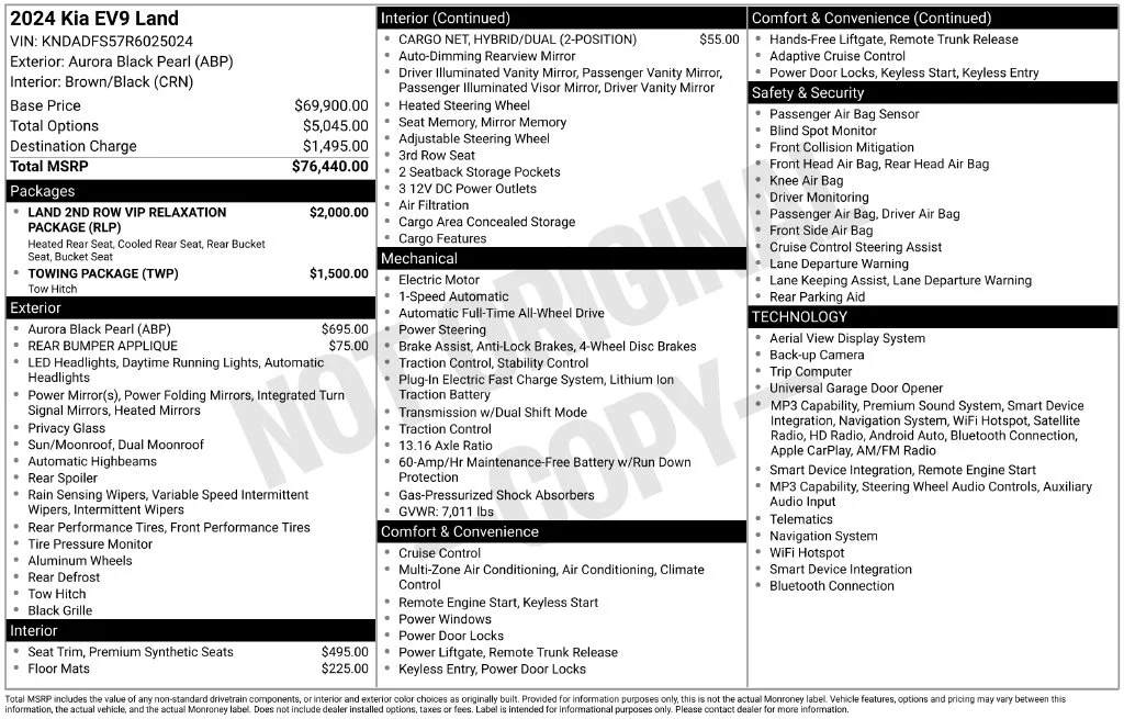 Used 2024 Black Kia Land image 54