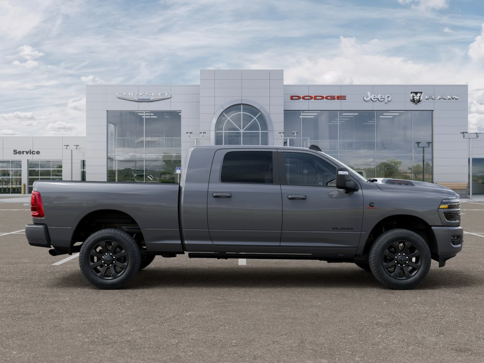 New 2026 Ceramic Gray Clear-Coat Exterior Paint RAM Laramie image 49