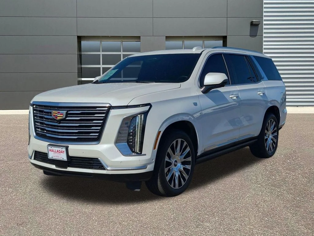 Used 2025 Crystal White Tricoat Cadillac 4WD Premium Luxury Platinum image 1