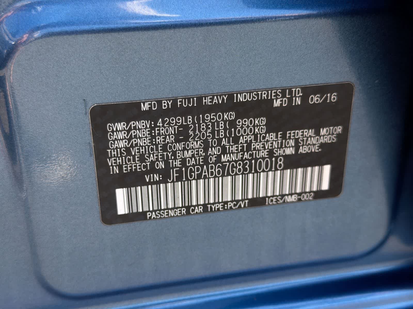 Used 2016 Quartz Blue Pearl Subaru 2.0i Premium image 36