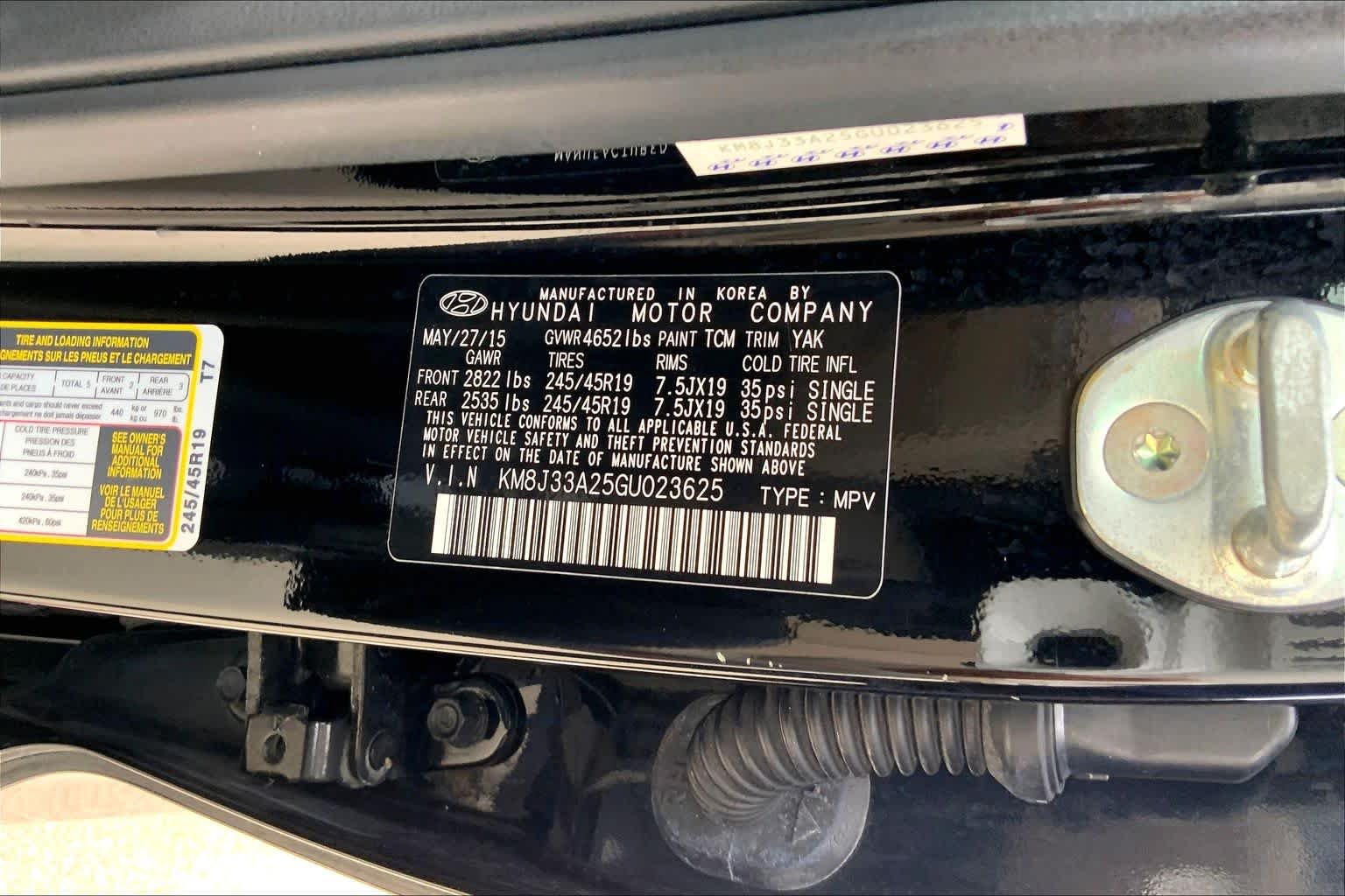 Used 2016 Ash Black Hyundai Limited image 37